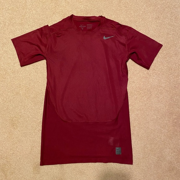 nike maroon compression shirt
